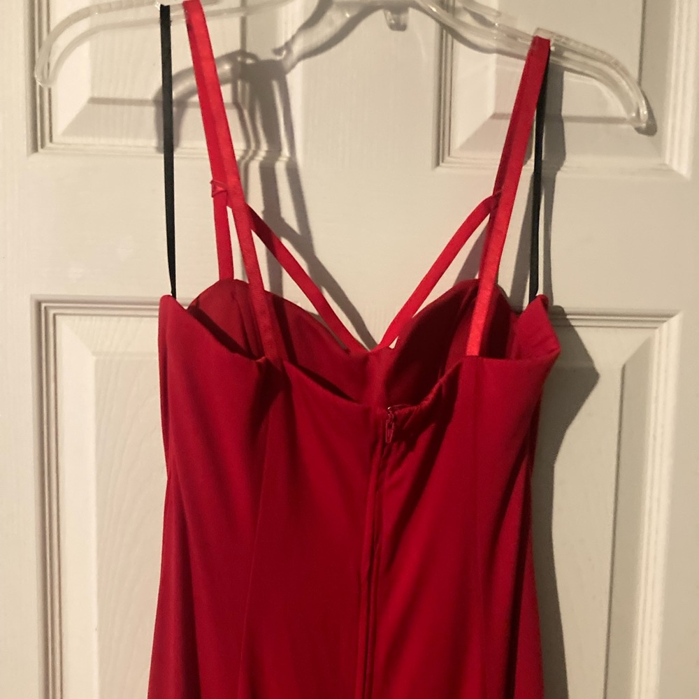 City Triangles strappy red dress size 9 floor length Formal Prom Dance Party - Picture 6 of 8